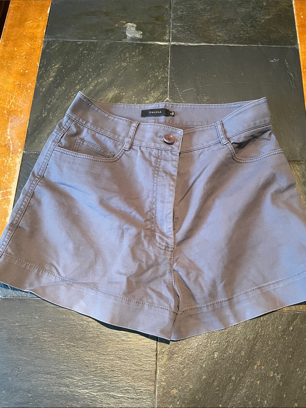 Talula Women's Gray High-Waist Casual Shorts
